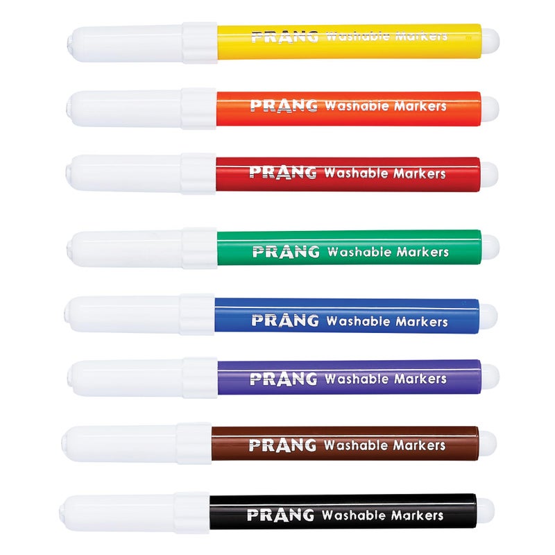 Prang Classic Art Markers, Washable, Bullet Tip, Assorted Colors, 8 Count - Image 2